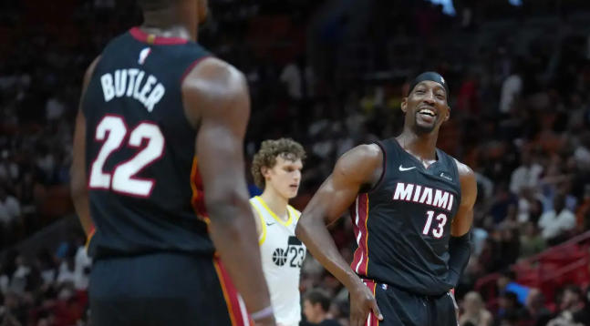 热火的阿德巴约在击败勇士后对巴特勒发起调侃